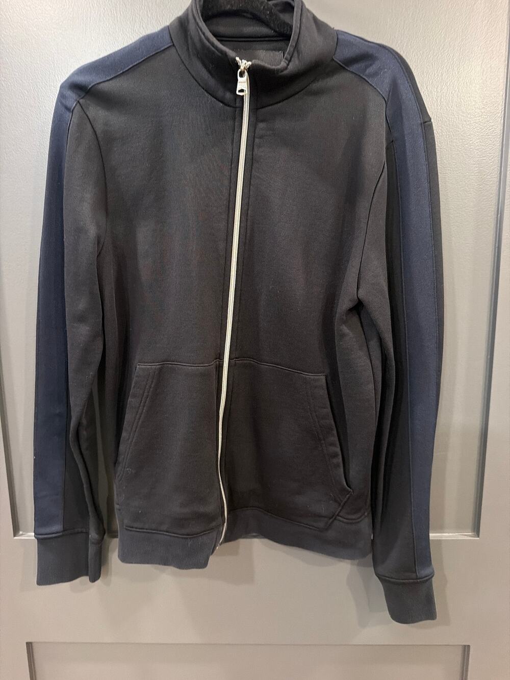 Banana Republic Jacket Mens Large Full Zip Navy Stand Up Collar